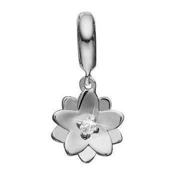 Christina Forgyldt sølv Natural Flower Hængende blomst med topaz, model 623-S40 køb det billigst hos Guldsmykket.dk her